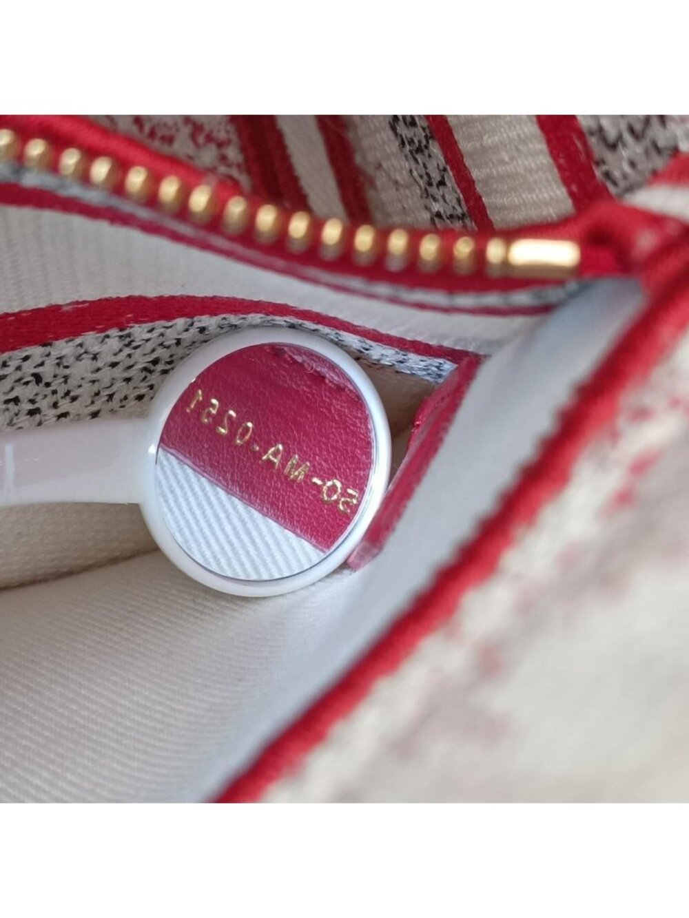 ★SOLD★ Dior D-light Royaume Red Multicolor Canvas Messenger - Picture 11 of 15
